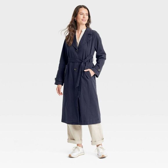 Universal Thread Jackets & Blazers - Universal Thread Navy Women's Trench Coat